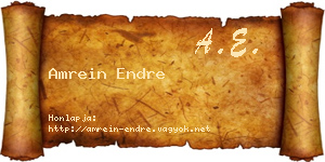 Amrein Endre névjegykártya